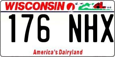 WI license plate 176NHX