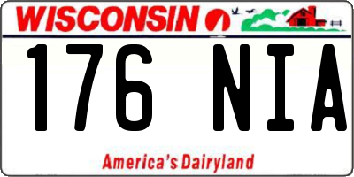 WI license plate 176NIA