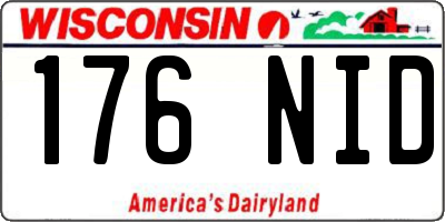 WI license plate 176NID