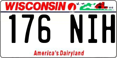 WI license plate 176NIH