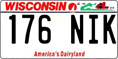 WI license plate 176NIK