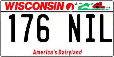 WI license plate 176NIL