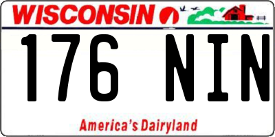 WI license plate 176NIN