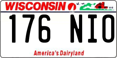 WI license plate 176NIO