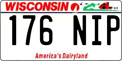 WI license plate 176NIP