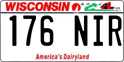 WI license plate 176NIR