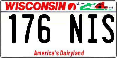 WI license plate 176NIS