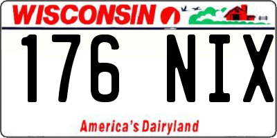 WI license plate 176NIX