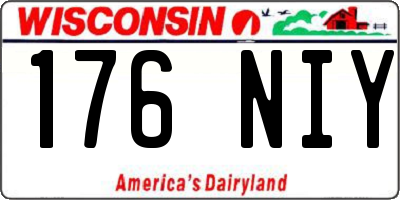 WI license plate 176NIY