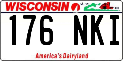 WI license plate 176NKI