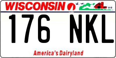 WI license plate 176NKL