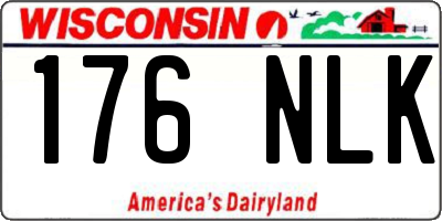 WI license plate 176NLK