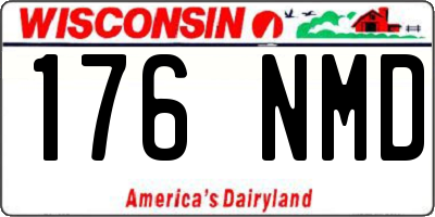 WI license plate 176NMD