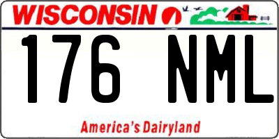 WI license plate 176NML