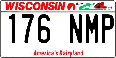 WI license plate 176NMP