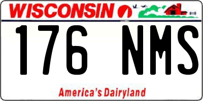 WI license plate 176NMS