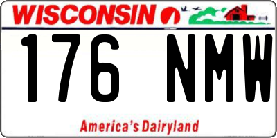 WI license plate 176NMW