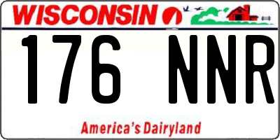 WI license plate 176NNR