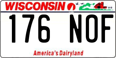 WI license plate 176NOF