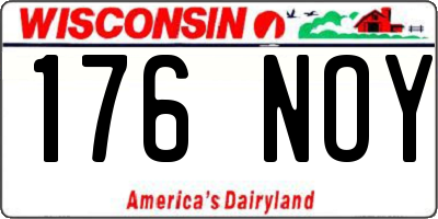 WI license plate 176NOY