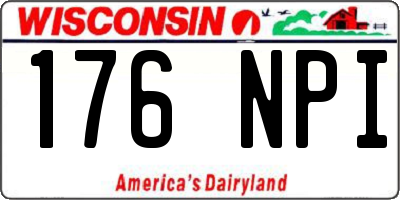 WI license plate 176NPI