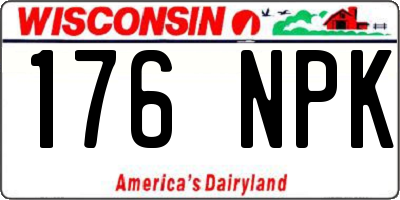 WI license plate 176NPK