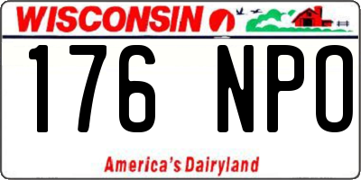 WI license plate 176NPO