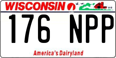 WI license plate 176NPP