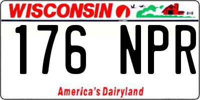 WI license plate 176NPR