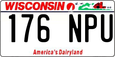 WI license plate 176NPU