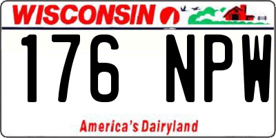 WI license plate 176NPW