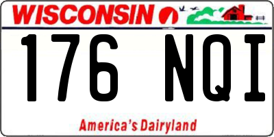 WI license plate 176NQI