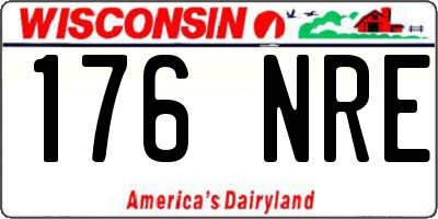 WI license plate 176NRE