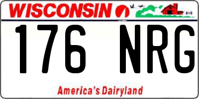 WI license plate 176NRG