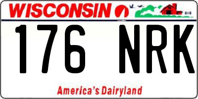 WI license plate 176NRK