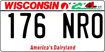 WI license plate 176NRO