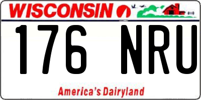 WI license plate 176NRU