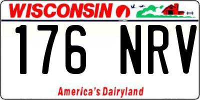 WI license plate 176NRV