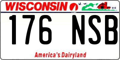 WI license plate 176NSB