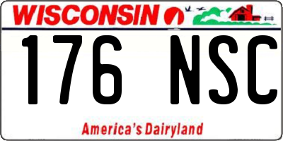 WI license plate 176NSC