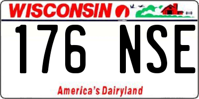 WI license plate 176NSE
