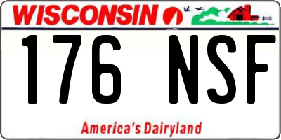 WI license plate 176NSF
