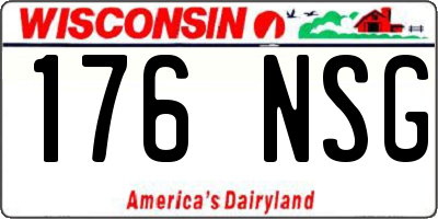 WI license plate 176NSG