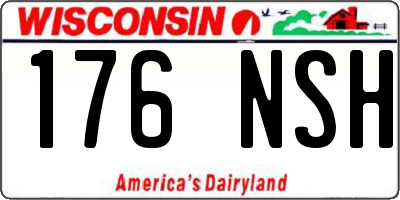 WI license plate 176NSH