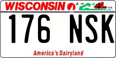 WI license plate 176NSK