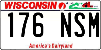 WI license plate 176NSM