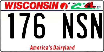WI license plate 176NSN