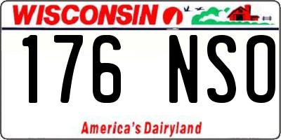 WI license plate 176NSO