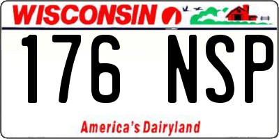 WI license plate 176NSP