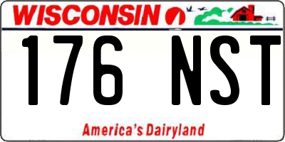 WI license plate 176NST